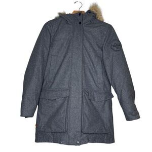 Woolrich Patrol Goose Down Grey Parka Coat Women’s Sz XS